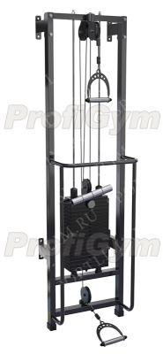 Тренажер блочный пристенный стек 50 кг высота 2500 мм ProfiGym ТРБ2500-Д-П-1-50