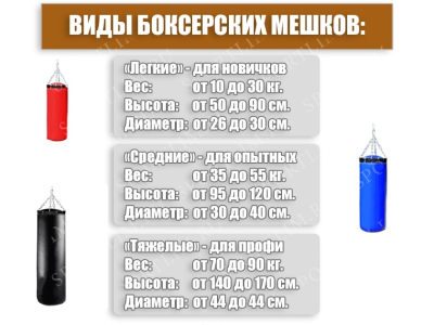 Мешок Боксерский Атлет 55кг (Красный)